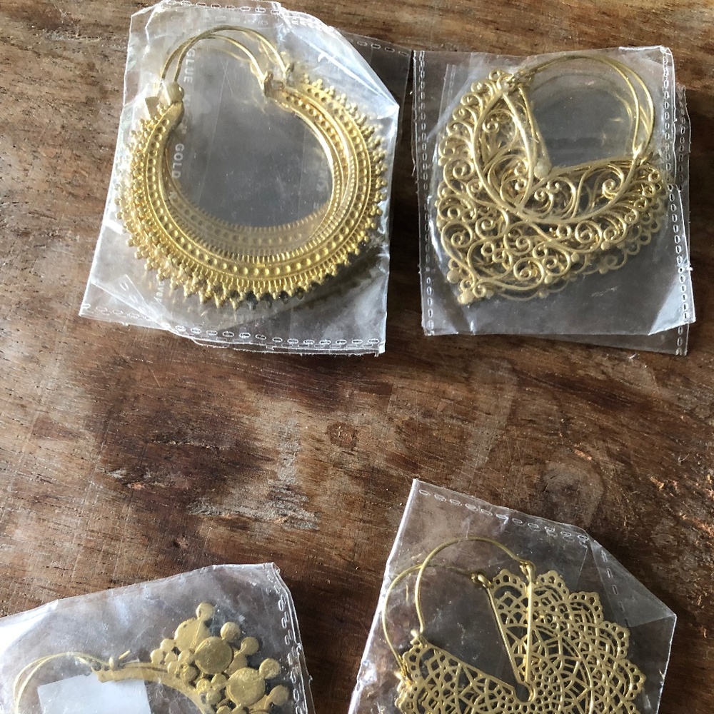 Ornate Brass Earrings